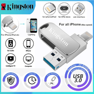 Kingston metal 2TB/1TB/512GB/256GB OTG usb flash drive for iPhone 14/13/12/11/X/8/7/6 Memory Stick C