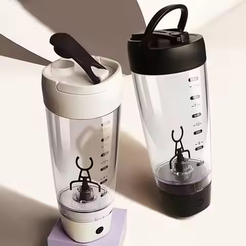 Electric Protein Shaker Bottle Battery Powered USB Rechargeable Shaker Cup for Smooth Protein Shakes