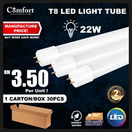 [BOX SET] ( 30 / 50 PCS PER BOX / CARTON ) LED T8 Tube 4 Feet 22W Daylight Wholesale Price LED T8 Tube Light Casing  Case Lampu Panjang