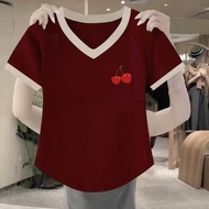 Clothing Fashion Short-Sleeved Shirt Large Size Top Printed Medium M-4XL Loose Slimmer Look t-Shirt 