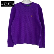 Polo Ralph Lauren 紫色羊毛羊絨絞花針織毛衣，淺綠色 [二手]