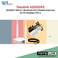 TOTOLINK X3000PE (AX3000) WiFi 6 AX PCI-E WiFi Adapter + Bluetooth 5.0 With Flexible High Gain Anten