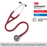 3M Burgundy Tube, Mirror Finish Chespiece, Stainless Stem Cardiology IV 6170, 3M Littmann Stethoscop