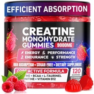Creatine Gummies Monohydrate Complex, Pre-Workout for Men & Women, Creatine Gummy with L-Taurine, BC