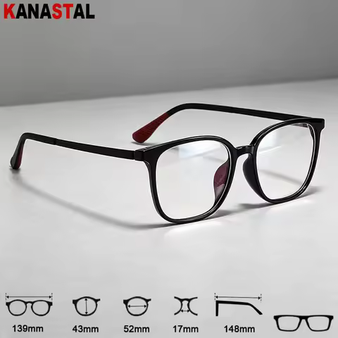 Men Prescription Eyeglasses Frame Women Reading Optical Myopia Blue Light Blocking Eyewear Titanium 