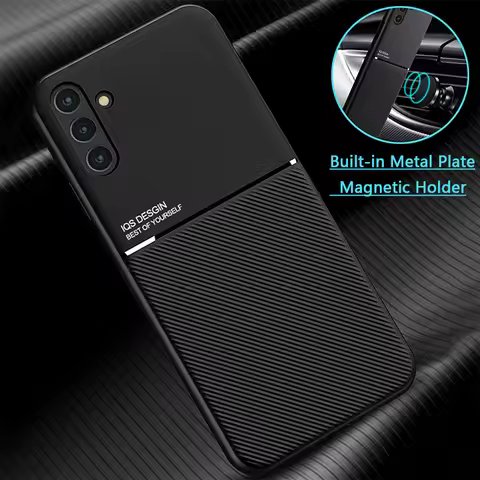 For Samsung Galaxy A04s SM-A047F Case Leather Magnetic Car Holder Phone Case For Samsung A04S A 04S