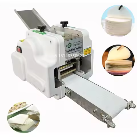 Automatic Tabletop Grain Product Making Machine for Papad Momo Samosa Gyoza Wonton Dumpling Wrapper 