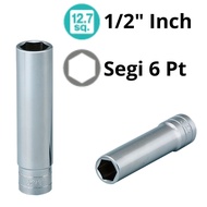 MATA KTC Deep Socket Wrench Bit 1/ 2" Inch 8 - 34 mm Segi 6pt No. B4L-08~34 Hexagonal Length Inner S