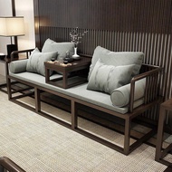 New Chinese Style Sofa Living Room Light Luxury Iron Art Arhat Bed Hotel Club Business Leisure Negot