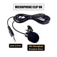 TITIK TIGA Microphone Clipon Clip On Microphone / 3.5mm Mini Mic Smartphone Youtuber Vlogging Paket