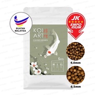 Koi Art 5kg 2 in 1 Growth + Color Fish Food With Nutrition Oil Floating Pellet Value Pack