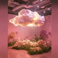 Wedding Decoration Party Cloud Pendant Addresses Decorative Chandelier Cotton S8n0