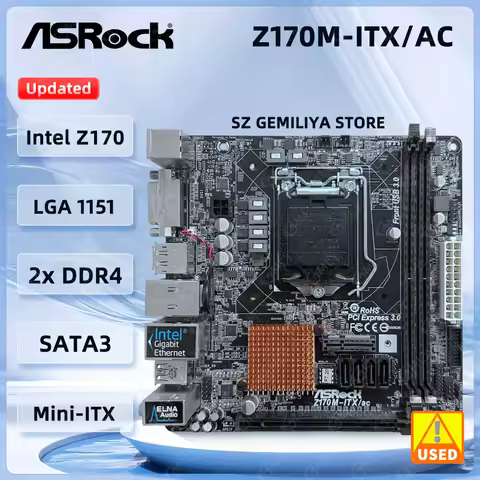 Asrock Z170M-ITX/AC Motherboard LGA 1151 Intel Z170 Mini ITX Motherboard DDR4 32GB support 7500 6600