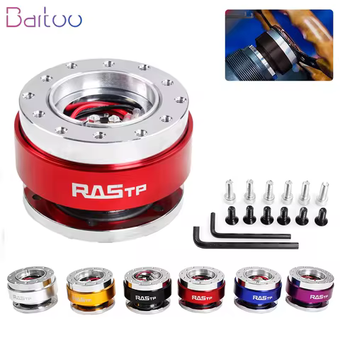 Universal Car Tuning Steering Wheel Snap Off Quick Release Hub Adapter Boss Kit For 6-Hole Steering 