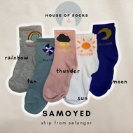 SAMOYED Unisex Socks Mid-tier - Free size - (5 colors) 男女通用普通休闲穿袜子