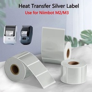 M2/M3 Silver Label Heat Transfer Print Paper Fixed Asset Sticker Office Equipment Laser Silver Self-