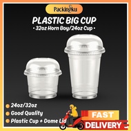 Plactik Cawan Besar 32oz Horn Boy/24oz Cup Plastic Big Cup-Thai Tea Cup 50PCS