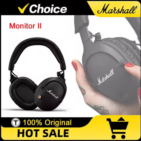 Marshall Monitor II ANC Active Noise Cancelling Wireless Bluetooth Headphones Subwoofer Music Sports