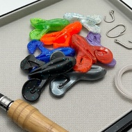 5.5cm 7g Snakehead Soft Baits, 6/Pack + Size 2/0 Hook, Jet Mini  Umpan Lembut 5.5cm 7g Snakehead, 6/