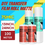 Yopsun 13'' & 24'' DTF Film Roll Matte 75Micron 100Meters Premium Quality PET Transfer Film Roll