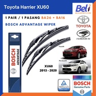 Toyota Harrier Wiper XU60 3rd Gen Car Windshield Wiper Blade - Bosch Advantage One Pair (Size 26" / 