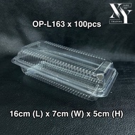 Kuih Container OPL163 / Disposable Plastic Clear Bakery Container (100pcs+-) OPL163 / OP L163 / OPSL