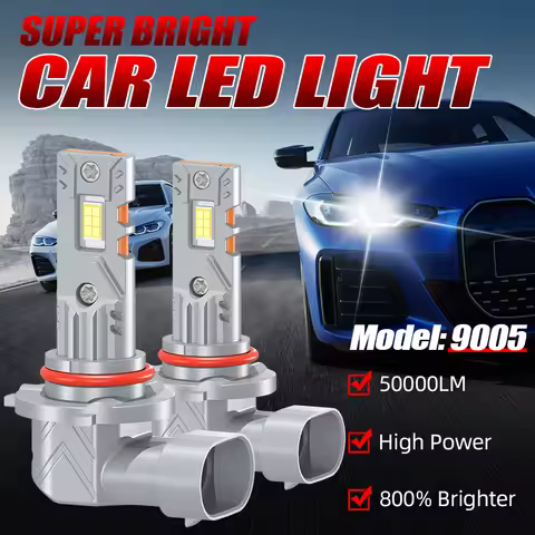 2xLED Headlight Canbus 9005 HB3 LED Headlamp Fog Light 200W 50000LM 6000K Cold White Turbo Auto Head