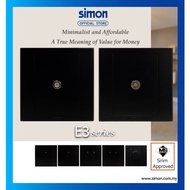 Simon E3 Series Switch  / Switches & Socket Outlet (Black) Tel Data TV Astro Dimmer