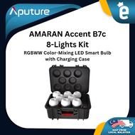 Aputure Accent B7c 8-Light Kit RGWW Color-Mixing LED Smart Bulb with Hard-Shell Charging Case