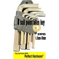 x9pcs Allen Key Set 1.5mm-10mm