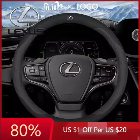 2026 Hot Interior Stickers Car Anti-Slip Suede Steering Wheel Cover For Lexus F Sport RX300 LS500h G