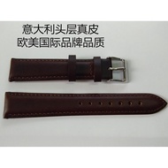 Foreign Trade Genuine Leather Watch Belt Cowhide Oil Leather Crazy Horse Strap, 36MM 40MM DW Watch R