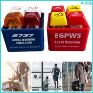 Alia Two Action Fire Alarms Keychain Flashing Cockpit Button Simulating for Flight Enthusiasts