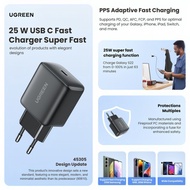 UGREEN Wall Charger Adapter USB Type-C 25W Mini PD QC Fast Charging