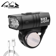 [Local delivery]ไฟจักรยาน LED T6 10W 800LM 6โหมด USB ชาร์จ MTB ไฟหน้า