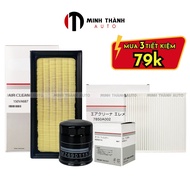 Combo of 3 types of Xpander filters (18-22): Engine air 1500A687 + Air conditioner 7850A002 + oil fi