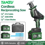 TANZU Cordless Reciprocating 【21700 Battery】 Reciprocating Saw Bateri  Cordless Saw Rechargeable