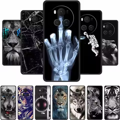 For Honor Magic 6 Magic6 Pro Case Black Silicone Soft Back Cover For Honor Magic 5 Magic5 Pro Ultima