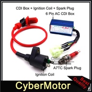 Performance Ignition Coil 6 Pin AC CDI + A7TC Spark Plug Para sa CRF50 CRF70 CRF80 CRF100 XR50 XR7 6