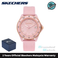 Skechers SR6307 Woman's Rosencrans Analog Quartz 40 MM Pink Fashion Silicone Strap Watch Jam ori Ske