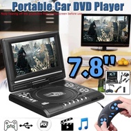 7.8 Inch Portable Home Car DVD Player VCD CD Game TV Player USB Radio Adapter Support FM Radio Recei