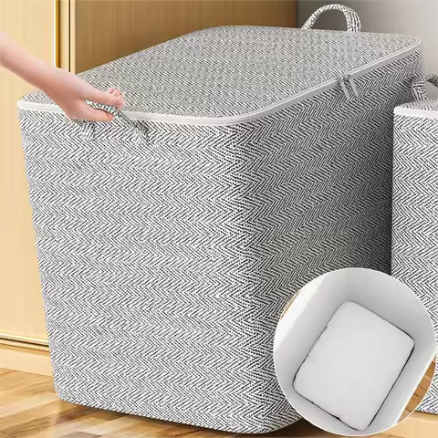 Dustproof Organizers Foldable Clothes Storage Bins Multifunctional Stackable House-Moving for Blanke