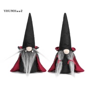 2PCS Halloween Gnome Plush Faceless Doll Handmade Swedish Gnome Decoration Tomte Doll Halloween Deco