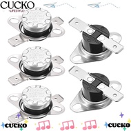 CUCKO 5pcs Temperature Switch, N.C Adjust Normally Closed Thermostat, Durable KSD301 120°C/248°F Snap Disc Temperature Controller