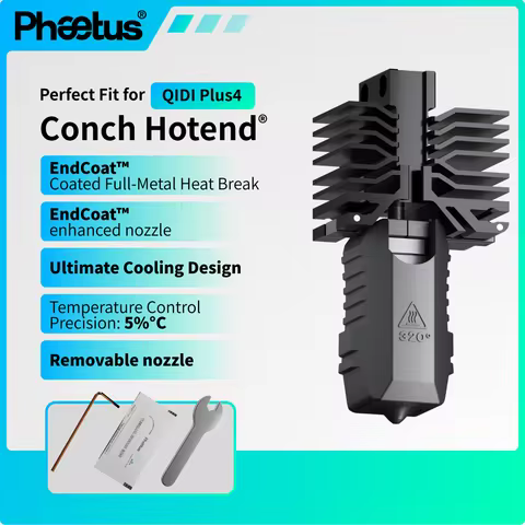 Phaetus M6 Hotend for QIDI Plus 4 3d Printer Conch Hotend High Quality with Endcoat Nozzle 0.2 0.4 0