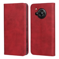 Ốp Lưng Da Cao Cấp Có Từ Tính Mạnh Kiểu Lật Cho Sharp AQUOS R7 Ốp Lưng Đựng Thẻ Chống Rơi Kiểu Dáng