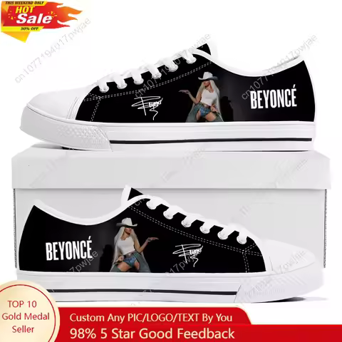 Beyonce Rock Cowboy Carter Low Top Lightweight Flat Sneakers Mens Womens Canvas Casual Shoes
