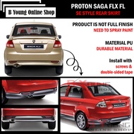 PROTON SAGA FLX FL SE STYLE REAR SKIRT (SE) POLYURETHANE (PU) SKIRT LIP BODYKIT