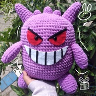 HACHIGUMI Gengar Pokemon Plushie Characters Stuffed Animals Handmade Crochet Amigurumi Soft Fluffy C