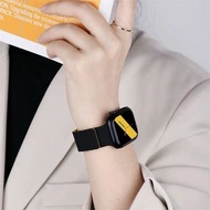 適用於蘋果手錶apple iwatch 8代 運動雙色磁鐵 磁吸蘋果硅膠錶帶